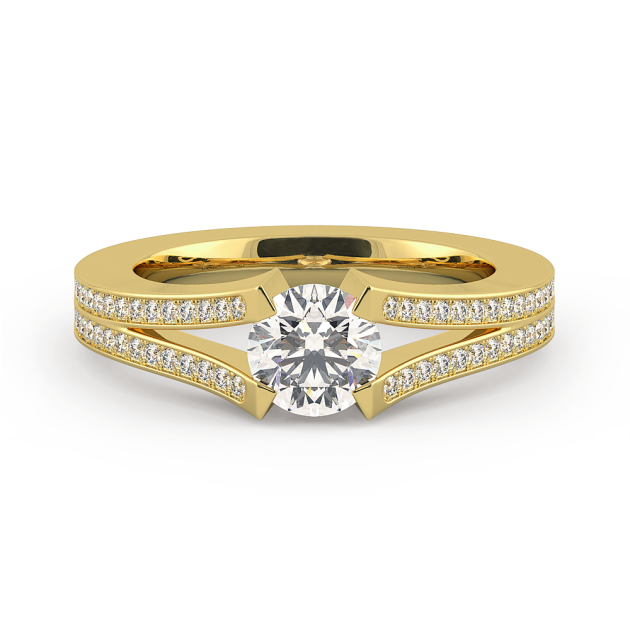 Danhov Voltaggio Engagement Ring in 14K Yellow Gold