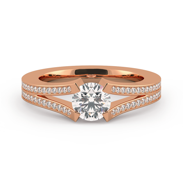Danhov Voltaggio Engagement Ring in 14K Rose Gold