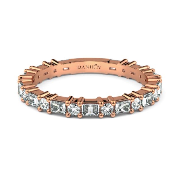 Danhov Voltaggio Diamond Wedding Band in 18k Rose Gold