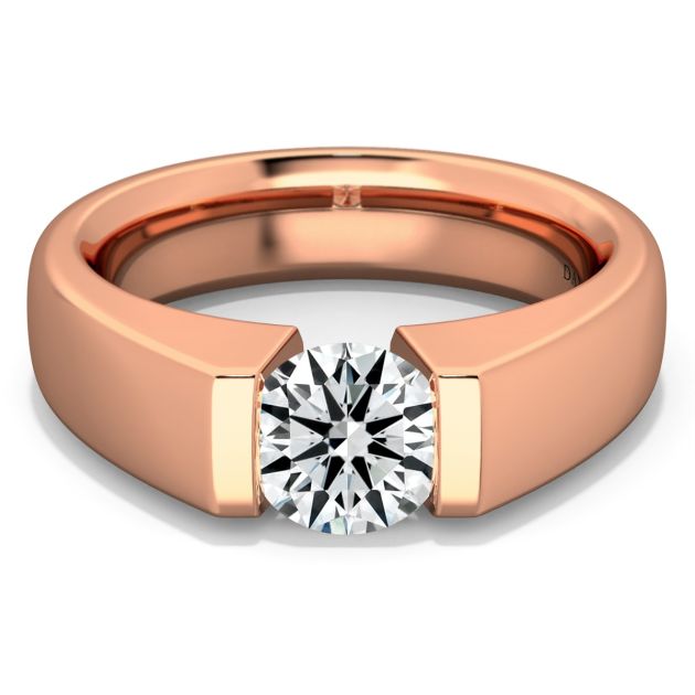 Danhov Tension Engagement Ring in 14k Rose Gold