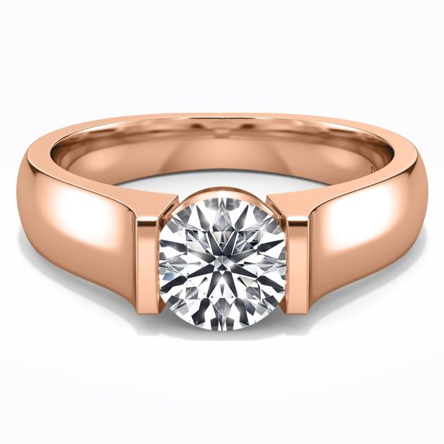 Norem de Danhov tension style engagement ring in 14K Rose gold 