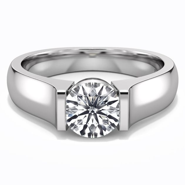 Norme De Danhov Ladies Engagement Ring Set in 18k White Gold