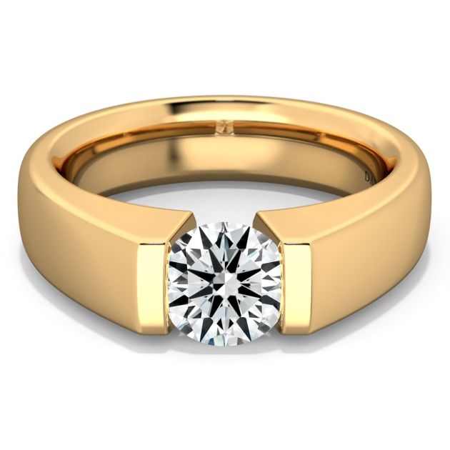 Danhov Tension Engagement Ring in 14k Yellow Gold