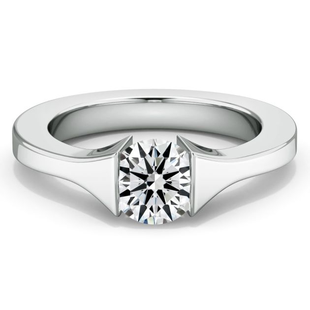 Danhov Tension Engagement Ring in 14k White Gold