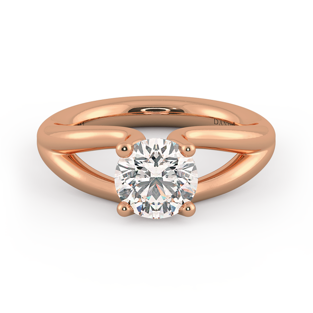Danhov Voltaggio Engagement Ring in 14K Rose Gold