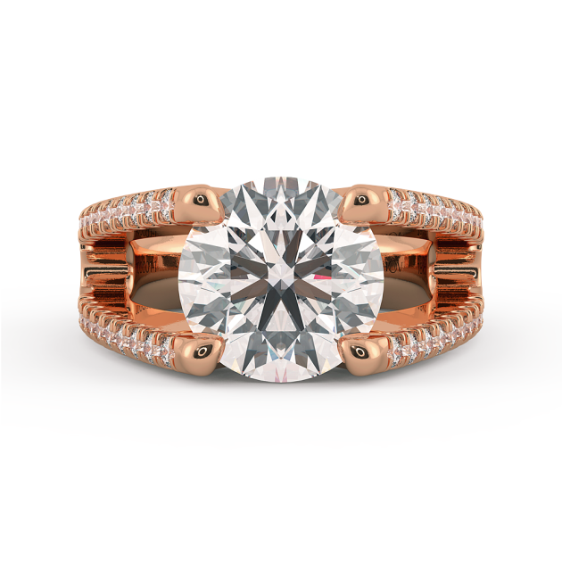 Danhov Voltaggio Engagement Ring in 14k Rose Gold