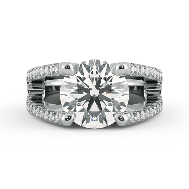 Danhov Voltaggio Engagement Ring in 14k White Gold