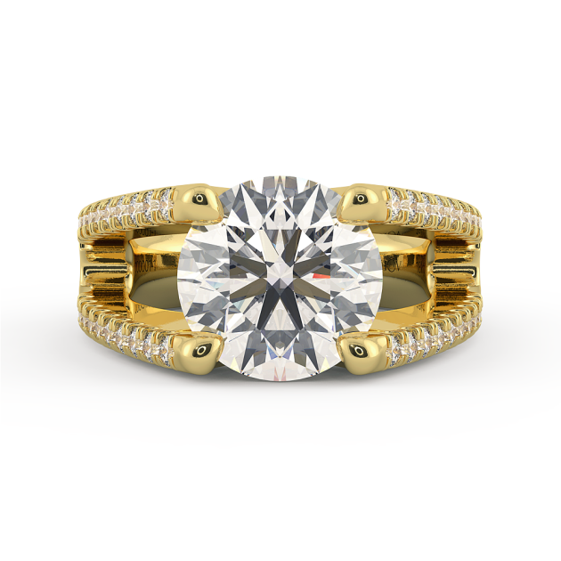 Danhov Voltaggio Engagement Ring in 14k Yellow Gold