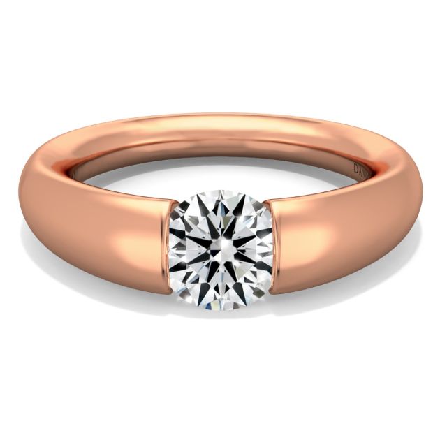 Danhov Voltaggio Single Shank Tension Engagement Ring in 14k White Gold