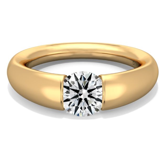 Danhov Voltaggio Single Shank Tension Engagement Ring in 14k White Gold