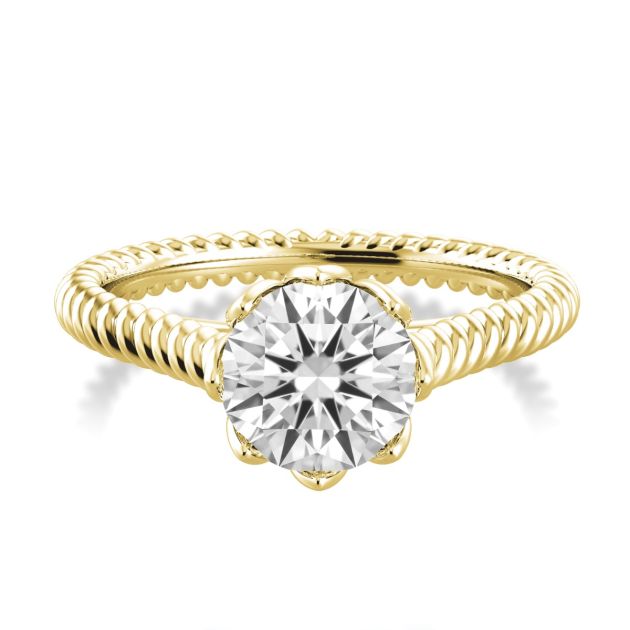Danhov Classico Delicate Engagement Ring in 18k Yellow Gold