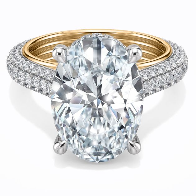 Danhov Classico Diamond Engagement Ring in 18k Rose Gold