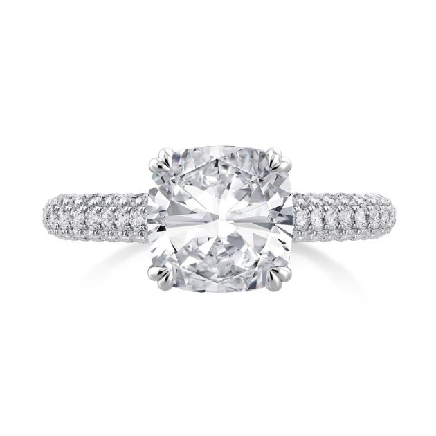 Danhov Classico Diamond Engagement Ring in 14k White Gold