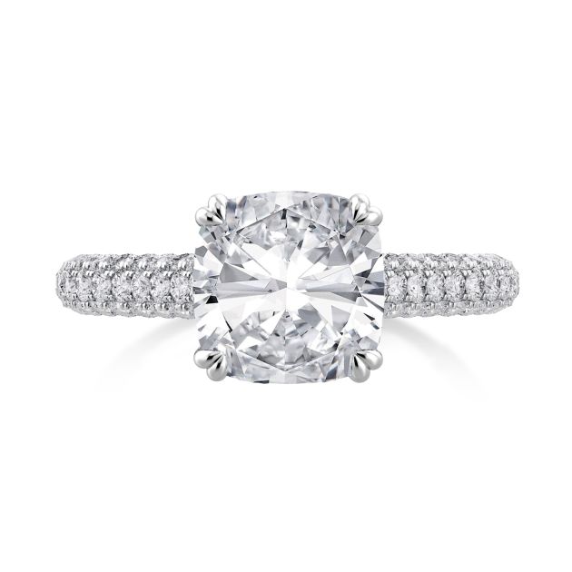 Danhov Classico Diamond Engagement Ring in 18k White Gold