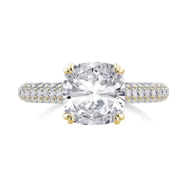 Danhov Classico Diamond Engagement Ring in 18k Yellow Gold
