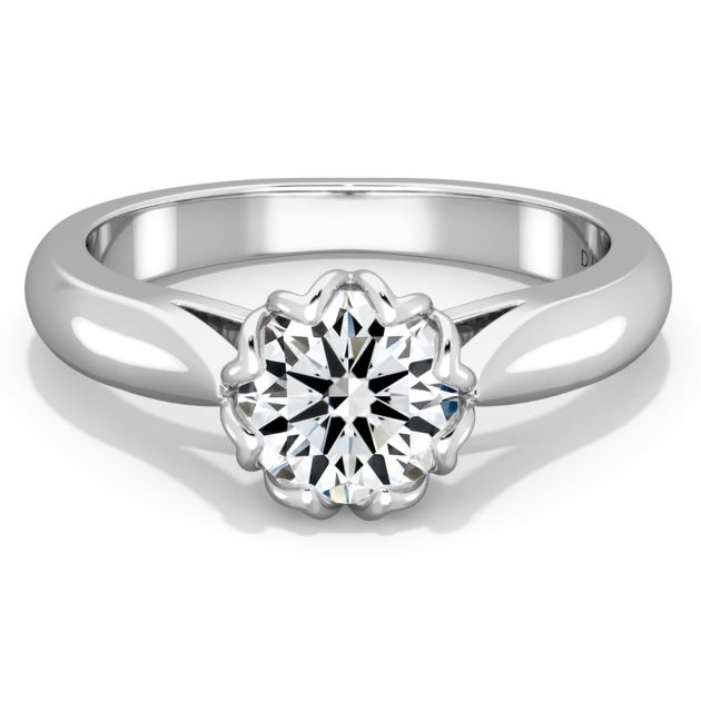 Danhov Classico Handcrafted Diamond Engagement Ring in Platinum