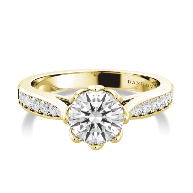 Danhov Classico Engagement Ring in 14k Yellow Gold