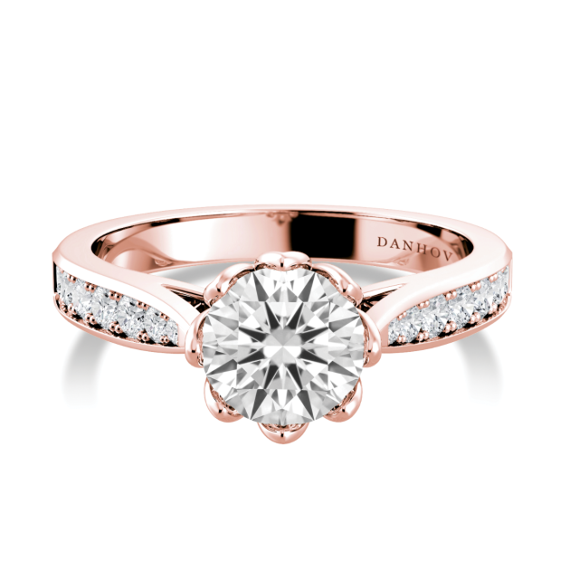 Danhov Classico Engagement Ring in 18k Rose Gold