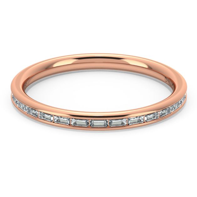 Danhov Classico Classic Diamond Wedding Band in 18k Rose Gold