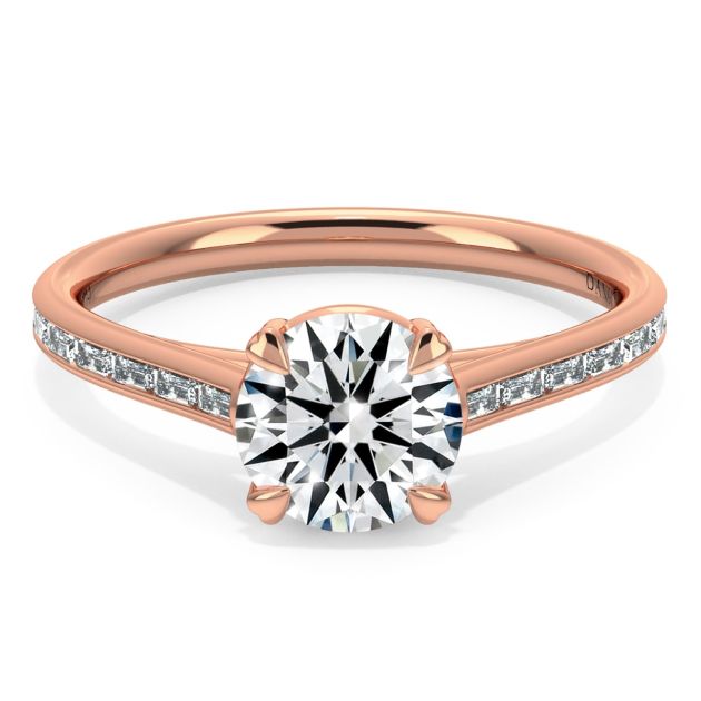 Danhov Classico Classic Diamond Engagement Ring 14k Rose Gold