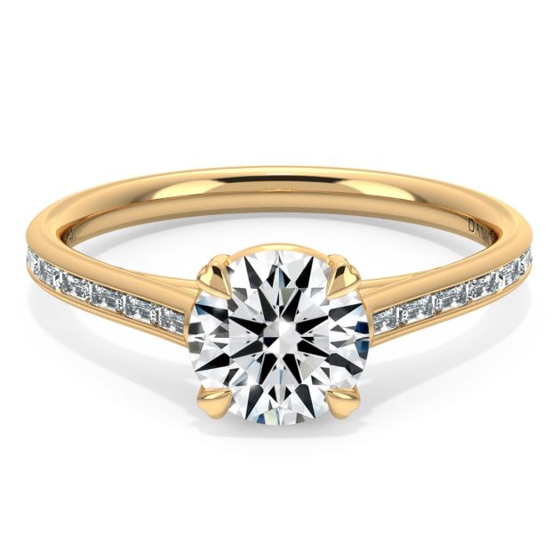 Danhov Classico Classic Diamond Engagement Ring 14k Yellow Gold