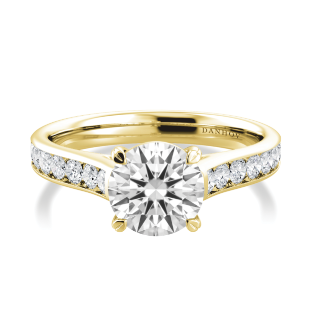 Danhov Classico Diamond Engagement Ring in 14k Yellow Gold