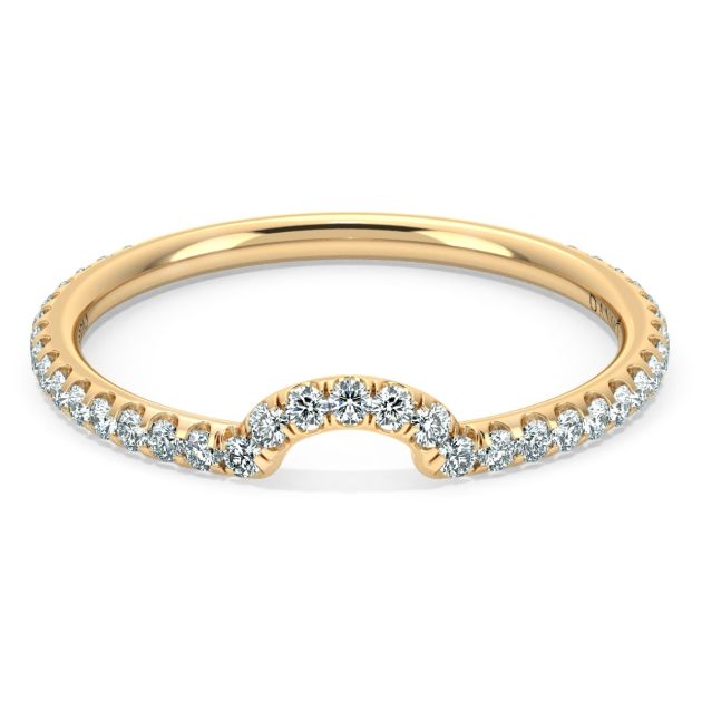 Danhov Classico Unique Handmade Curvy Wedding Band in 18k Yellow Gold