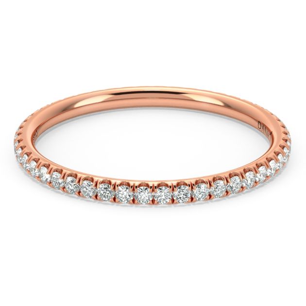 Danhov Classico Unique Handmade Wedding Band in 14k Rose Gold