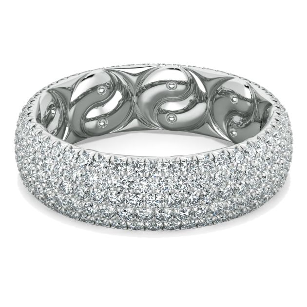 Danhov Yin-Yang Fashion Band in in 18k White Gold