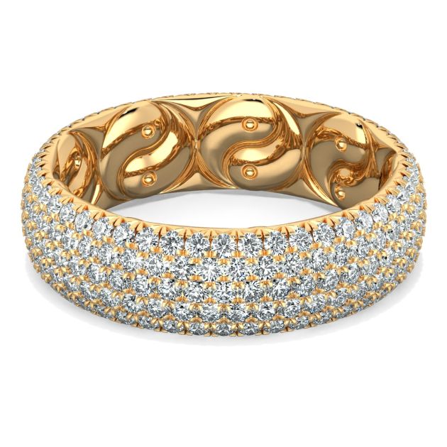 Danhov Yin-Yang Fashion Band in 14k Yellow Gold