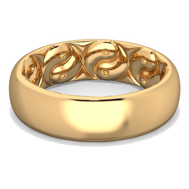 Danhov Yin-Yang Fashion Band in 14k Yellow Gold