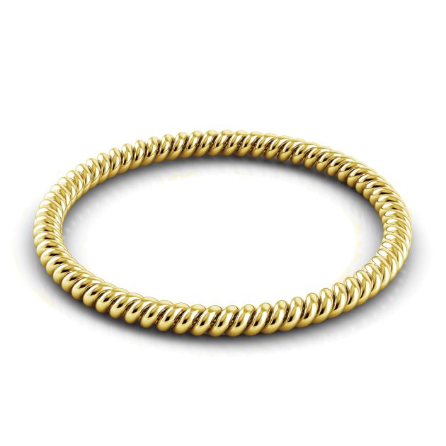Danhov Eleganza  Braided Wedding Band for Her in 18k Yellow Gold