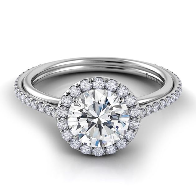 Danhov Unito Diamond Engagement Ring in 14k White Gold