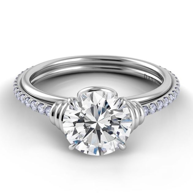 Danhov Unito Wrap Handmade Engagement Ring in 14k White Gold