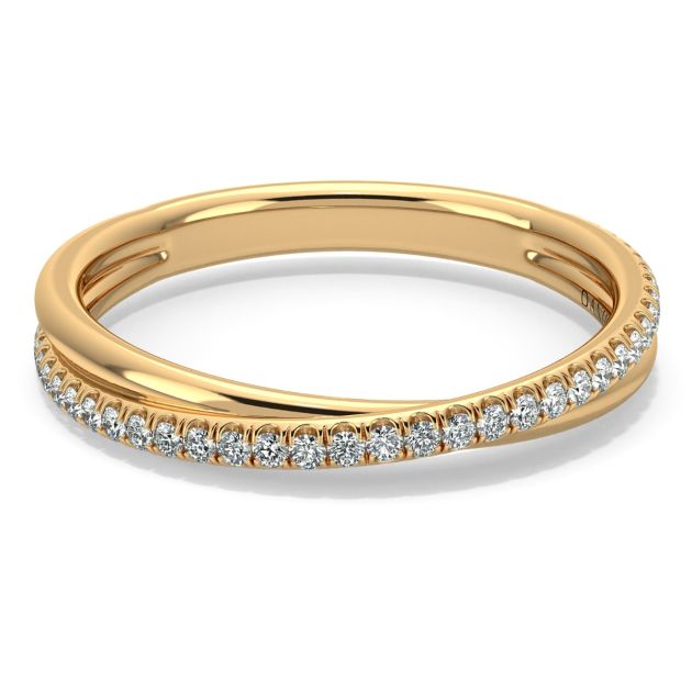 Danhov Eleganza Twisted Wedding Ring in 18k Yellow Gold