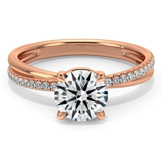 Danhov Eleganza  Engagement Ring in 18k Rose Gold