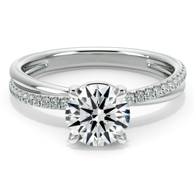 Danhov Eleganza  Engagement Ring in 18k White Gold