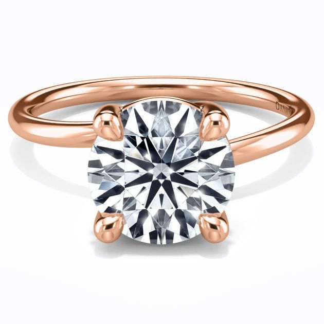 Danhov Eleganza Designer Engagement Ring in 18k Rose Gold