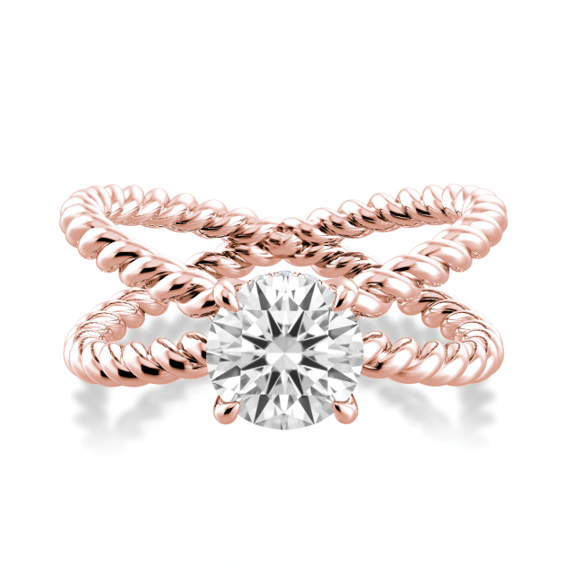 Danhov Eleganza One of a Kind Engagement Ring in 14k Rose Gold