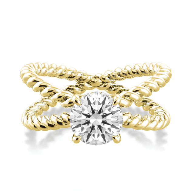 Danhov Eleganza One of a Kind Engagement Ring in 18k Yellow Gold
