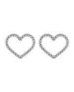 Norme de Danhov Heart Diamonds Earrings in 14k White gold 