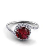 Danhov Abbraccio Swirl Fine Ring in 14k White Gold