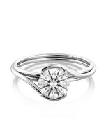 Danhov Abbraccio Handmade Engagement Ring in 14k White Gold
