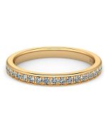 Danhov Classico Handmade Diamond Wedding Band in 14k Yellow Gold