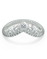 Norme de Danhov Unique Diamond Wedding Band in Platinum