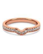 Danhov Classico Handmade Diamond Wedding Band in 18k Rose Gold