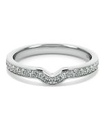 Danhov Classico Handmade Diamond Wedding Band in 18k White Gold