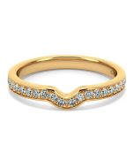 Danhov Classico Handmade Diamond Wedding Band in 18k Yellow Gold