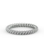 Danhov Eleganza Braided Diamond Wedding Ring in Platinum