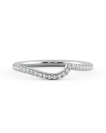 Danhov Abbraccio Ladies Wedding Band in 18k White Gold